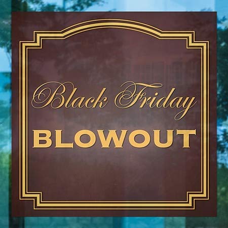Cgsignlab | חלון Black Friday Blackout - -Classic Brown נצמד בחלון | 8 x8